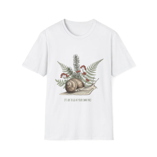 It's Ok to go at your own pace, Unisex Softstyle T-Shirt.
