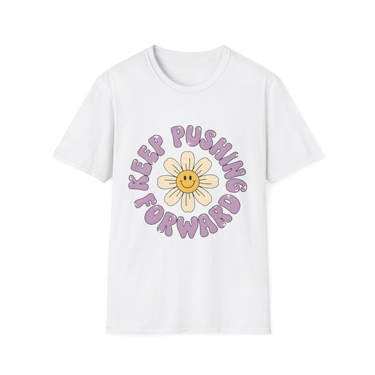 Keep Pushing Forward , Unisex Softstyle T-Shirt.