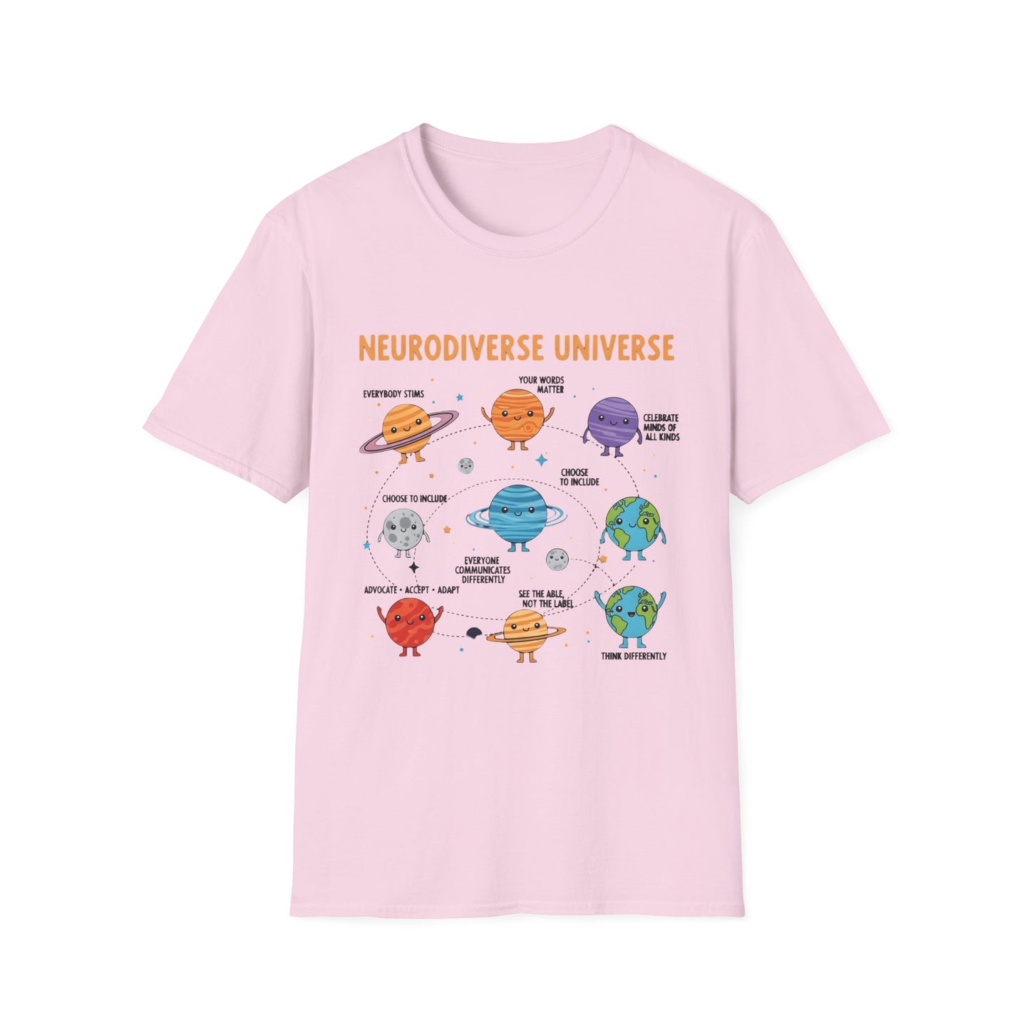 Neurodiverse Universe , Unisex Softstyle T-Shirt.
