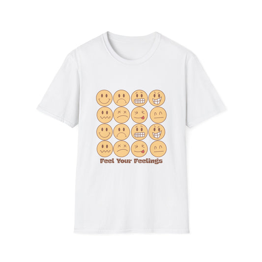Feel Your Feelings , Unisex Softstyle T-Shirt.