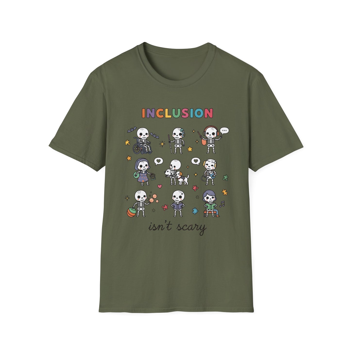 Inclusion Isn't Scary , Unisex Softstyle T-Shirt.