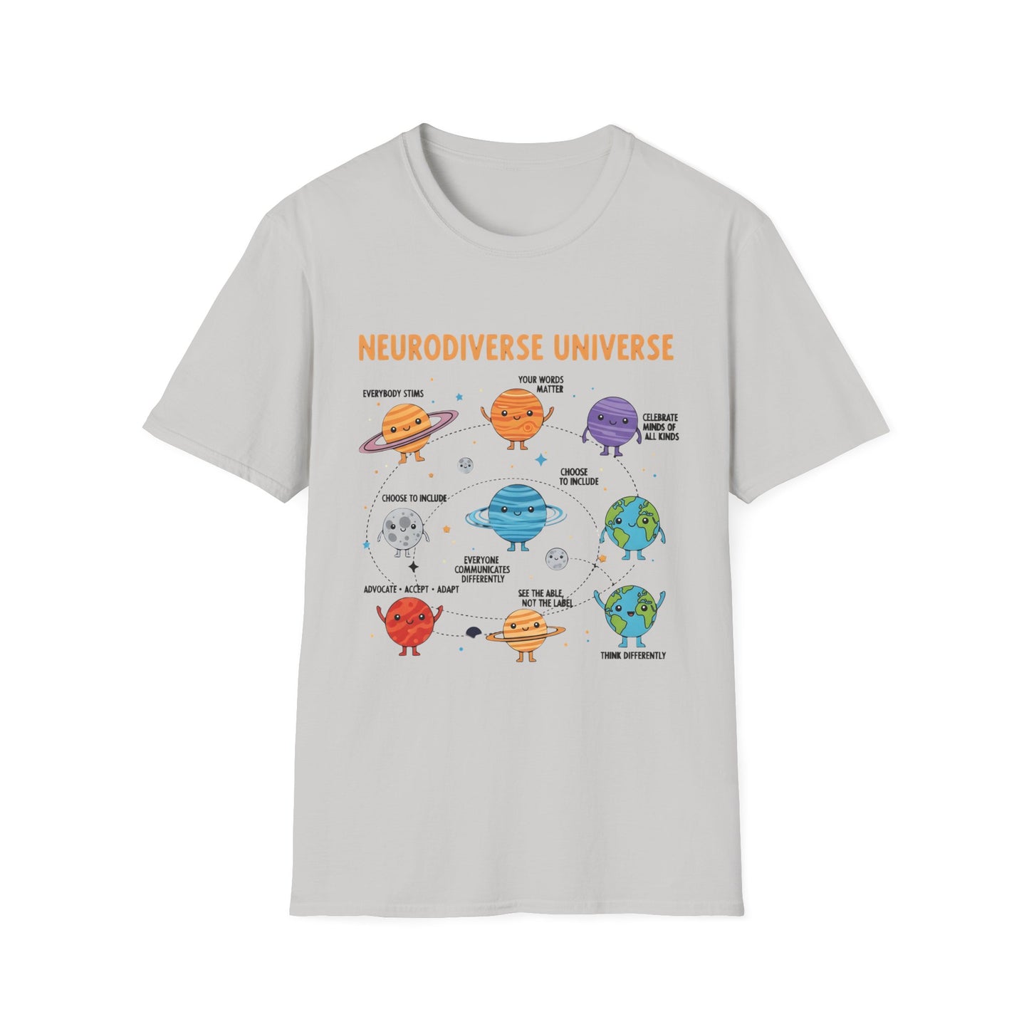 Neurodiverse Universe , Unisex Softstyle T-Shirt.