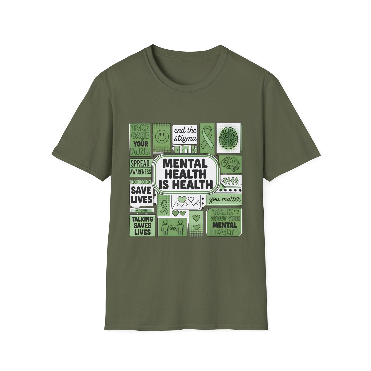 Mental health is Health, Unisex Softstyle T-Shirt.