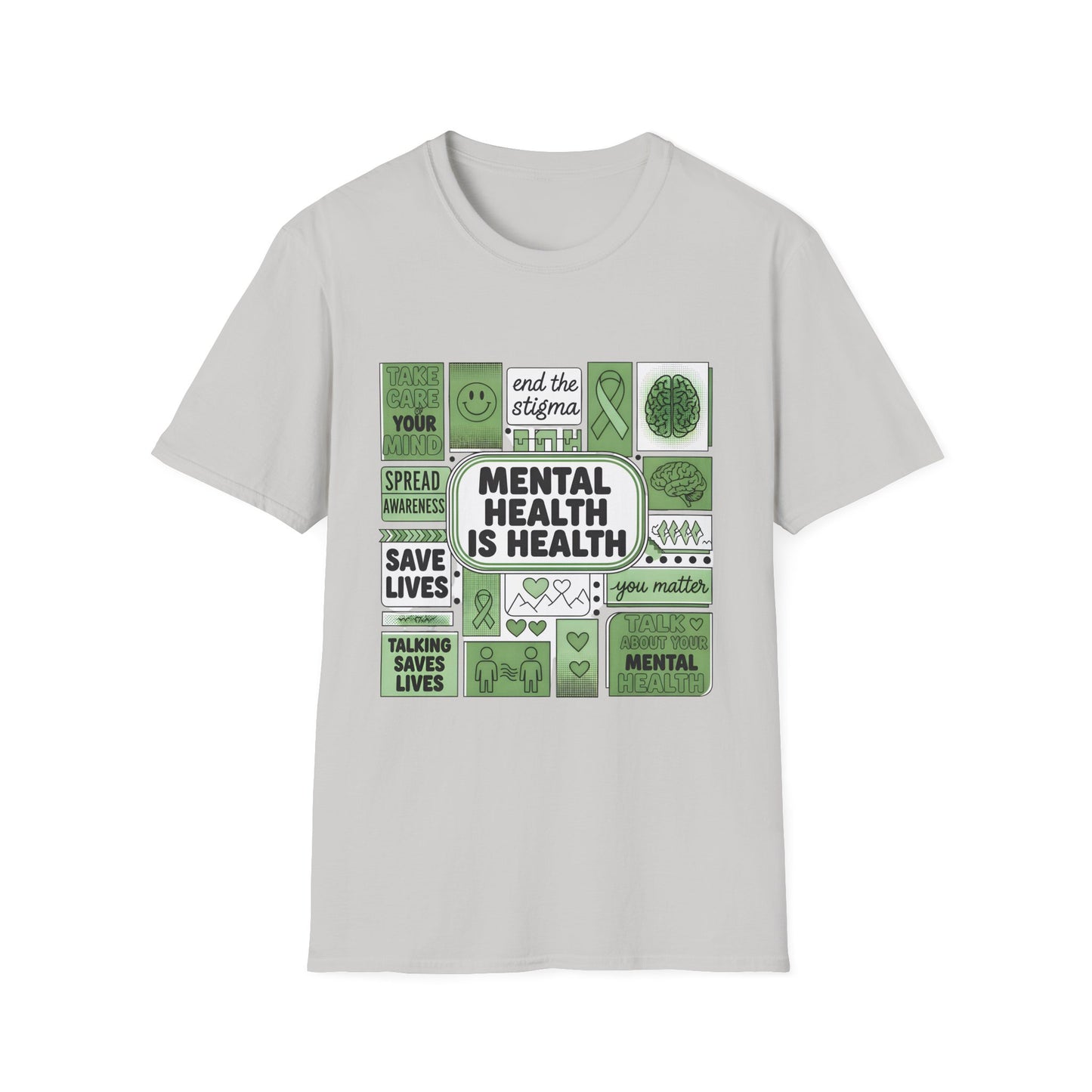 Mental health is Health, Unisex Softstyle T-Shirt.