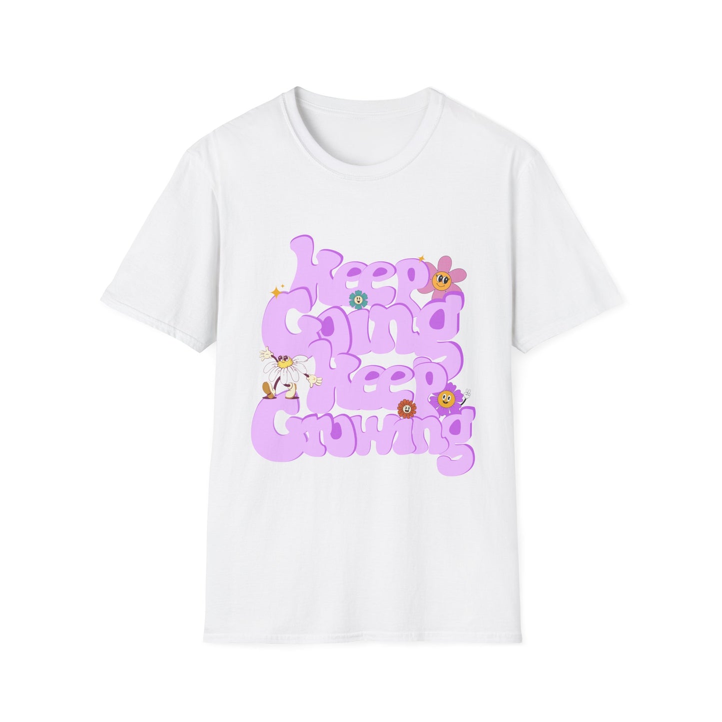 Keep Going Keep Growing , Unisex Softstyle T-Shirt.