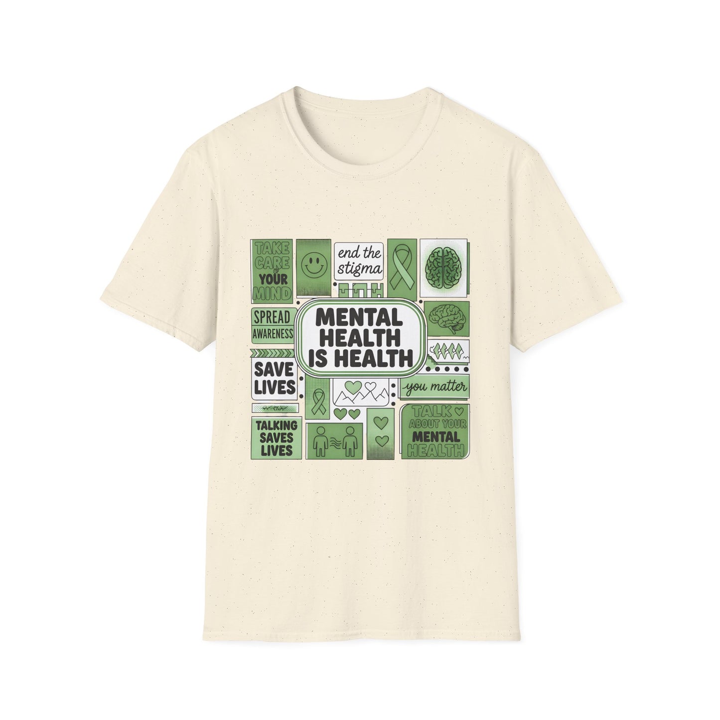Mental health is Health, Unisex Softstyle T-Shirt.