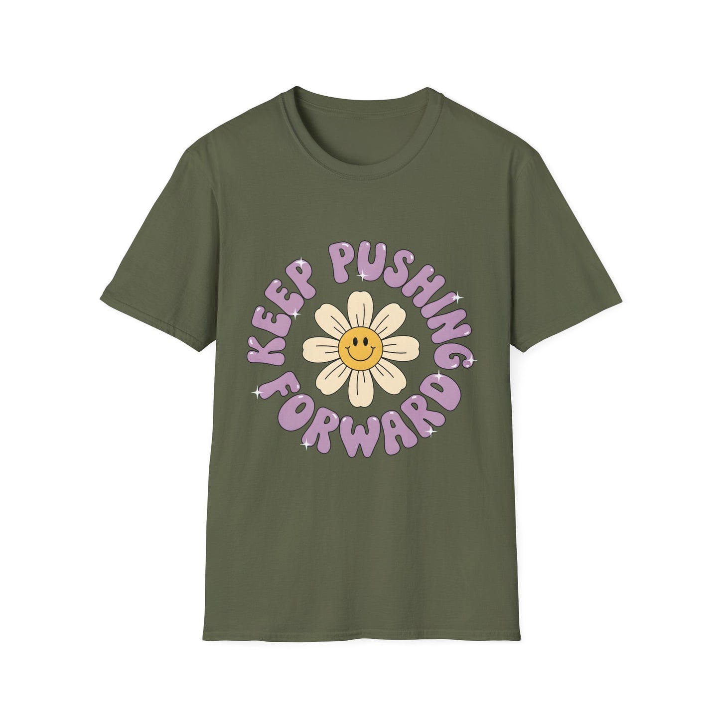 Keep Pushing Forward , Unisex Softstyle T-Shirt.