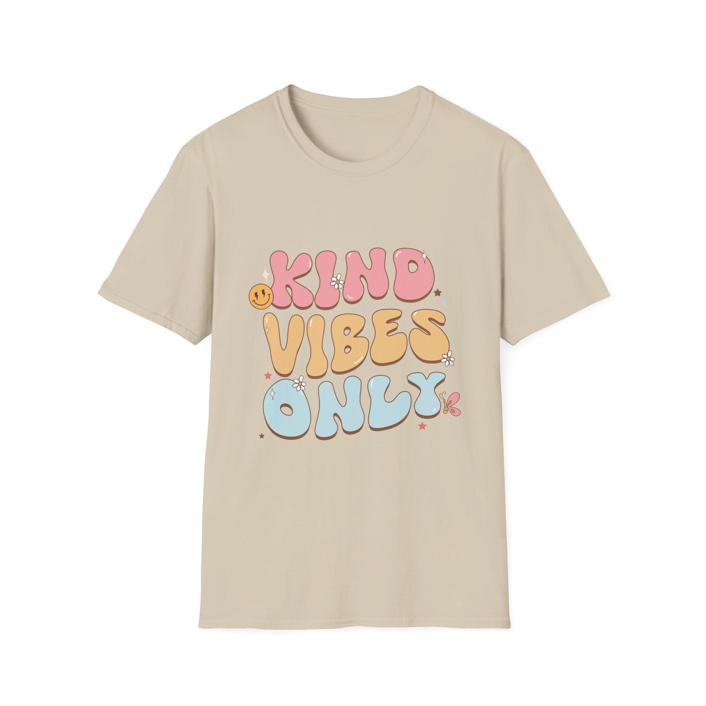 Kind Vibes Only , Unisex Softstyle T-Shirt.