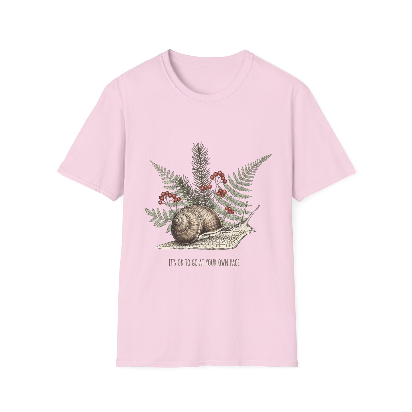 It's Ok to go at your own pace, Unisex Softstyle T-Shirt.