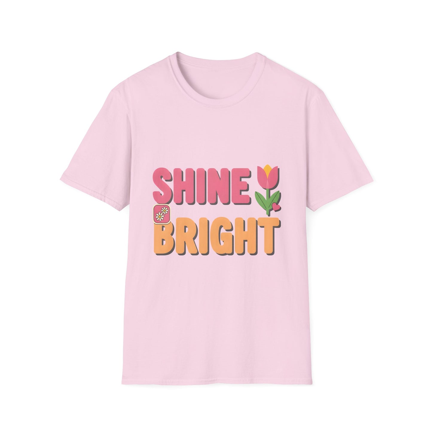 Shine Bright , Unisex Softstyle T-Shirt.