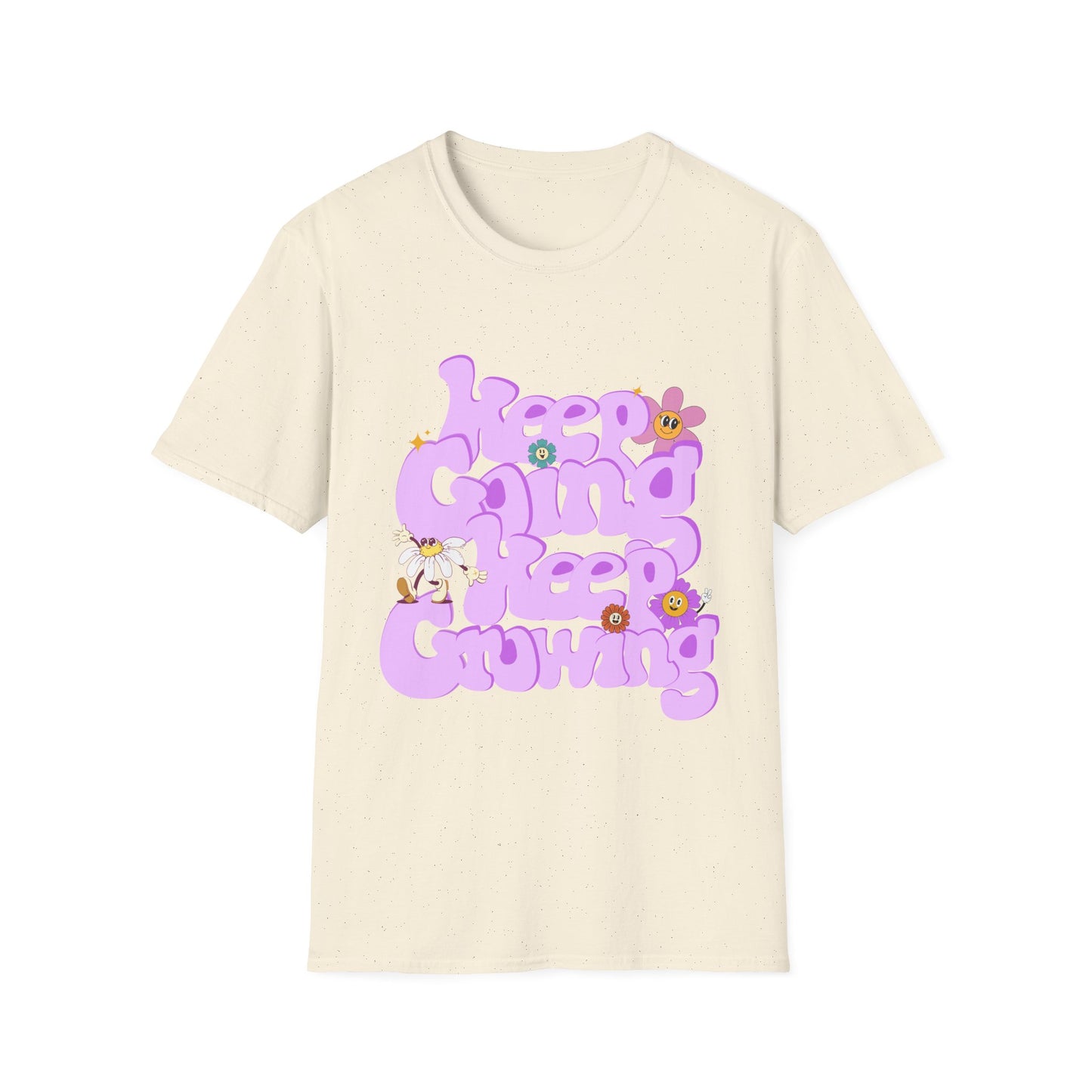 Keep Going Keep Growing , Unisex Softstyle T-Shirt.