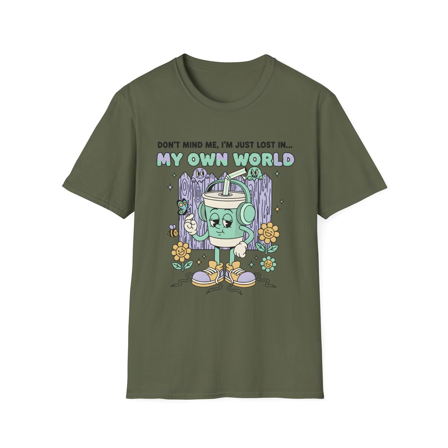 Don't Mind Me I'm Just Lost In my Own World , Unisex Softstyle T-Shirt.