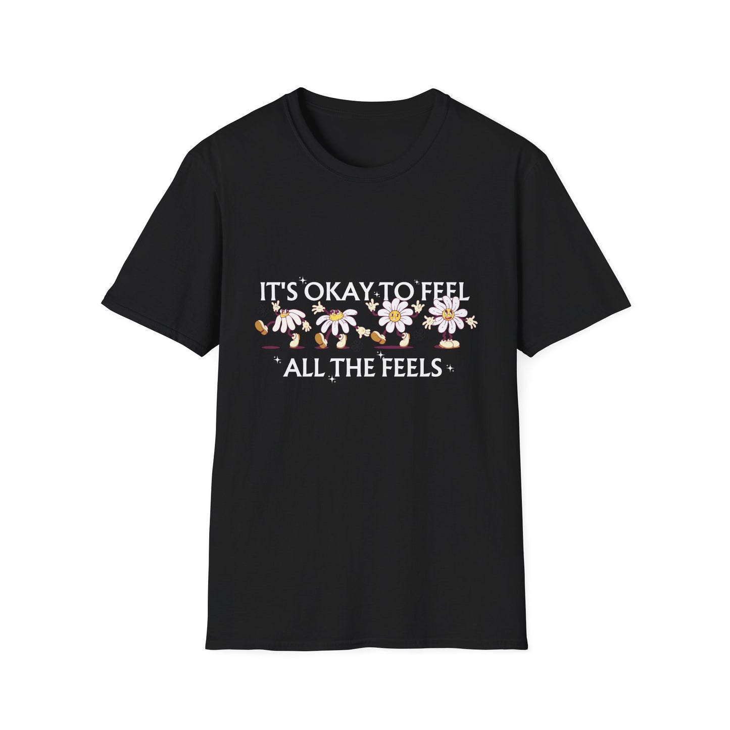 It's Okay To Feel All The Feels, Unisex Softstyle T-Shirt.