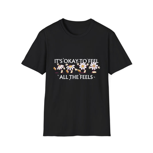 It's Okay To Feel All The Feels, Unisex Softstyle T-Shirt.