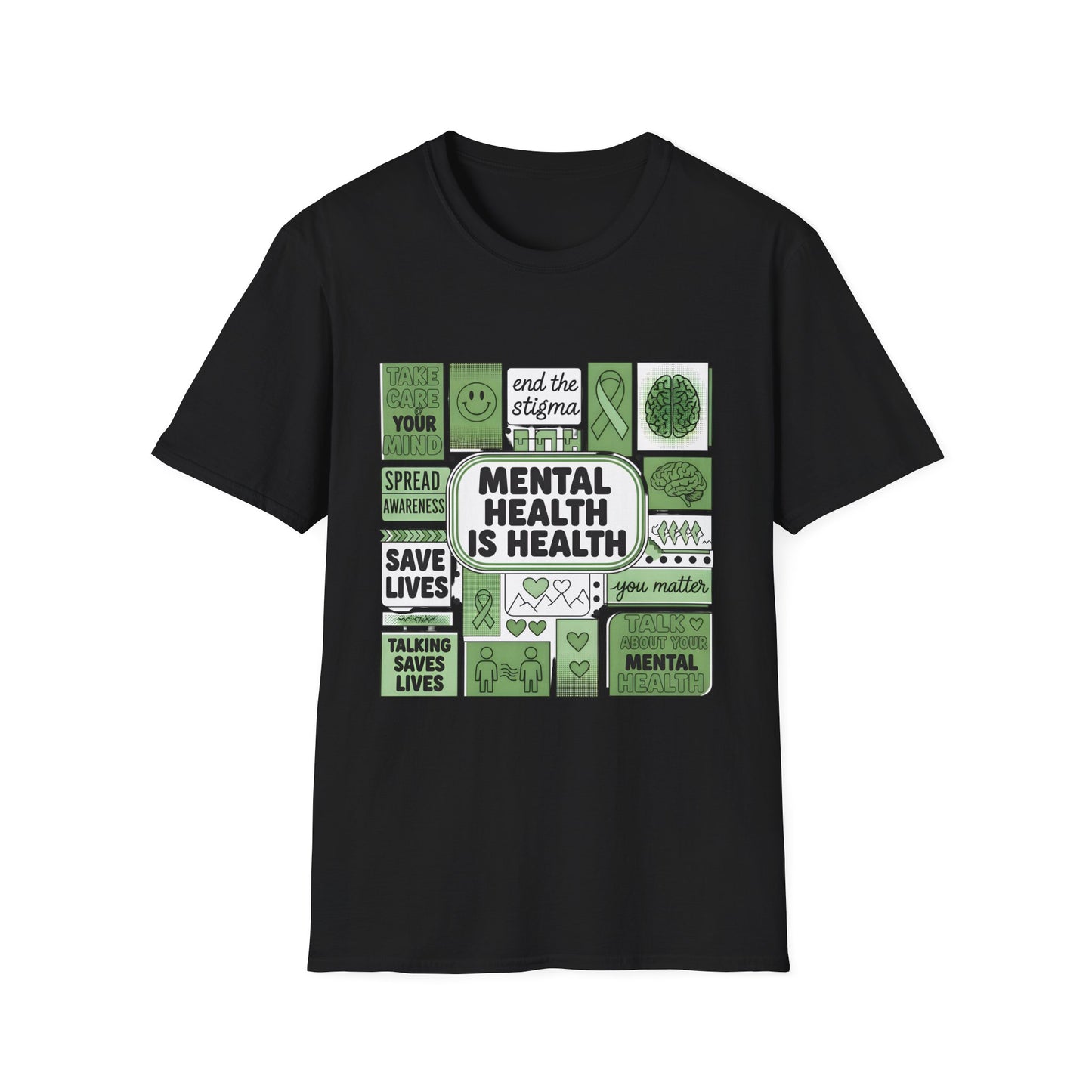 Mental health is Health, Unisex Softstyle T-Shirt.