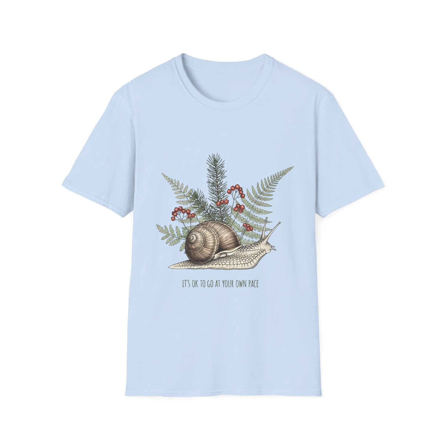 It's Ok to go at your own pace, Unisex Softstyle T-Shirt.