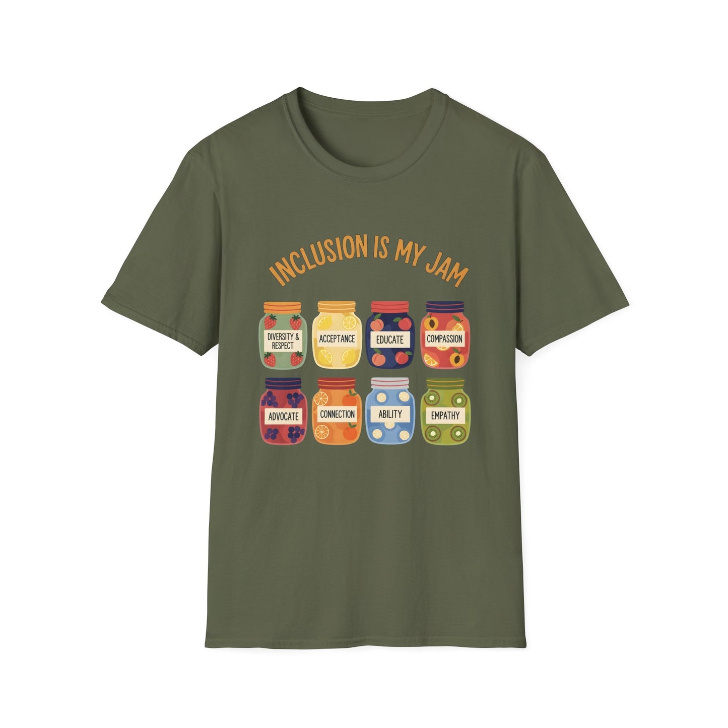Inclusion Is My Jam , Unisex Softstyle T-Shirt.