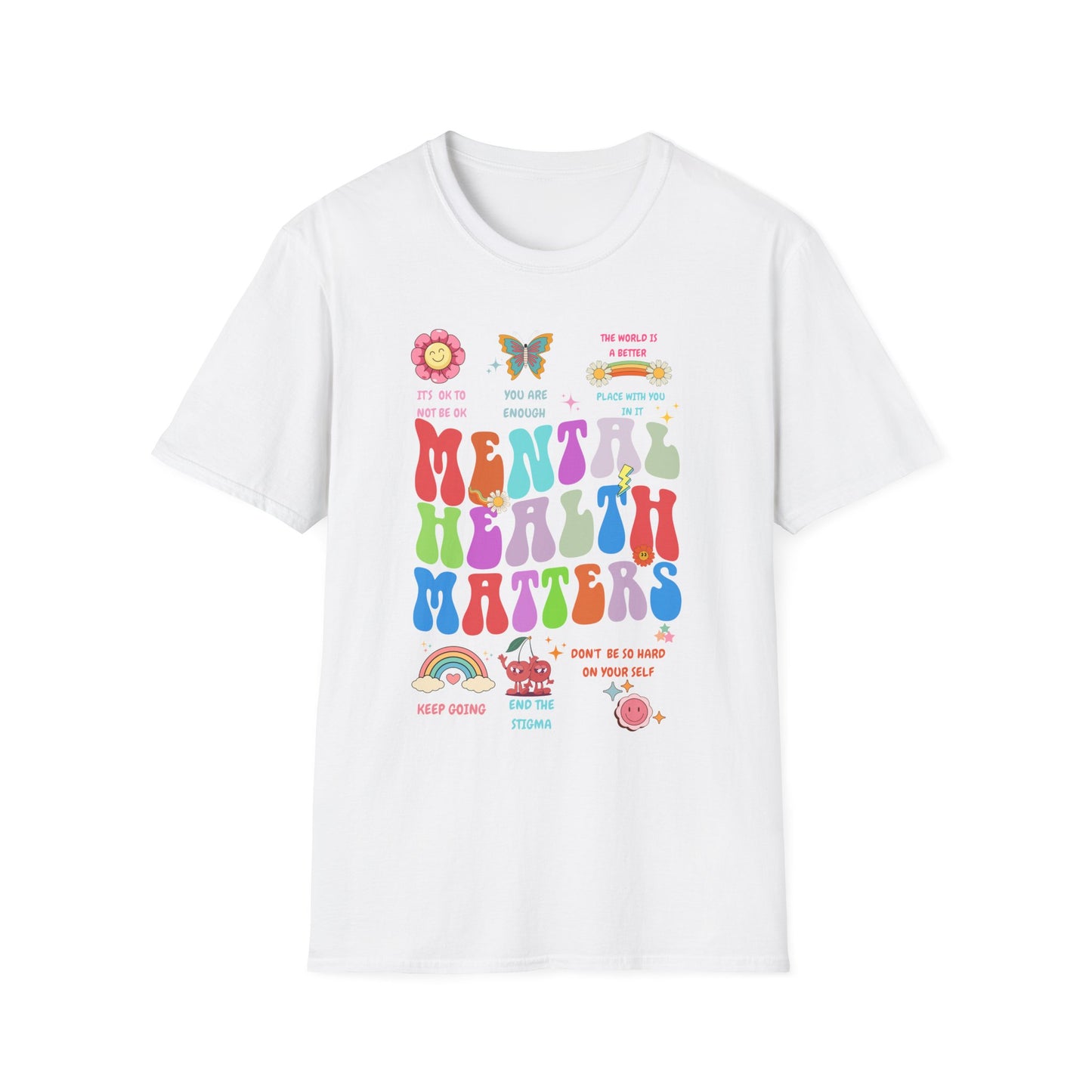 Mental Health Matters , Unisex Softstyle T-Shirt.