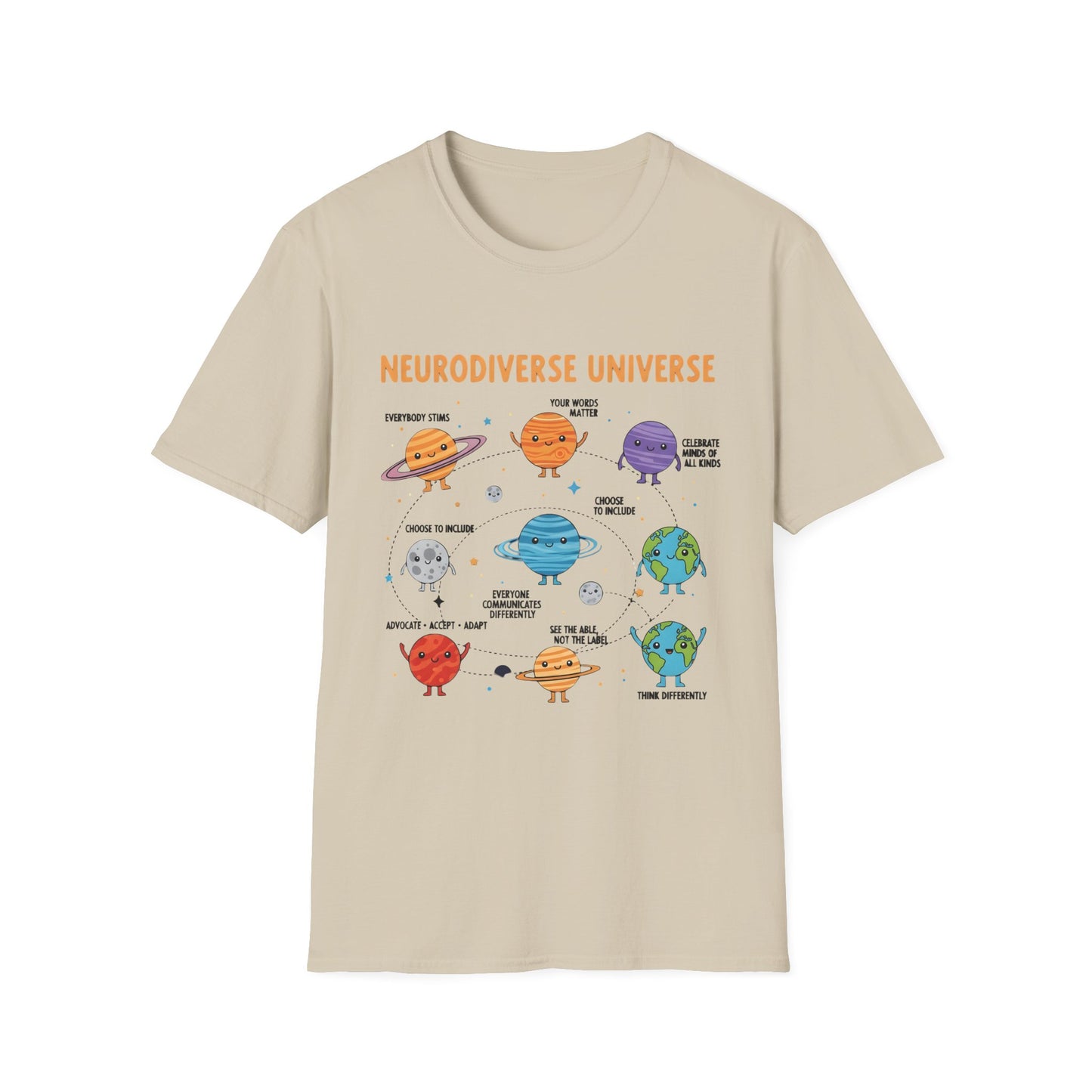 Neurodiverse Universe , Unisex Softstyle T-Shirt.