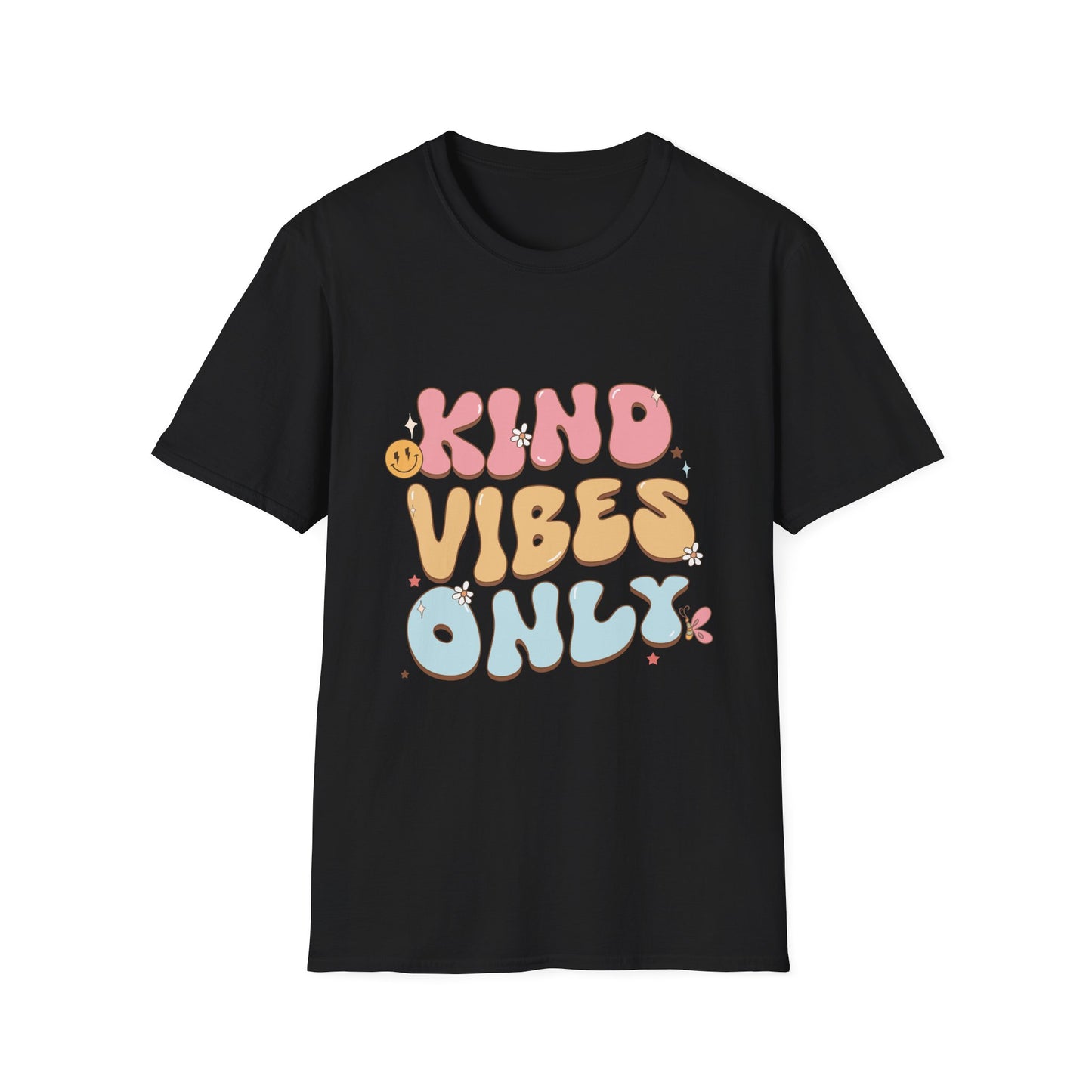 Kind Vibes Only , Unisex Softstyle T-Shirt.