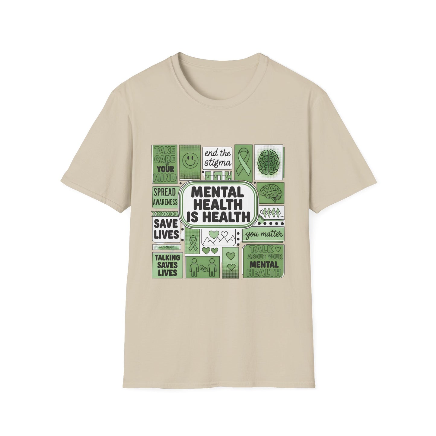 Mental health is Health, Unisex Softstyle T-Shirt.