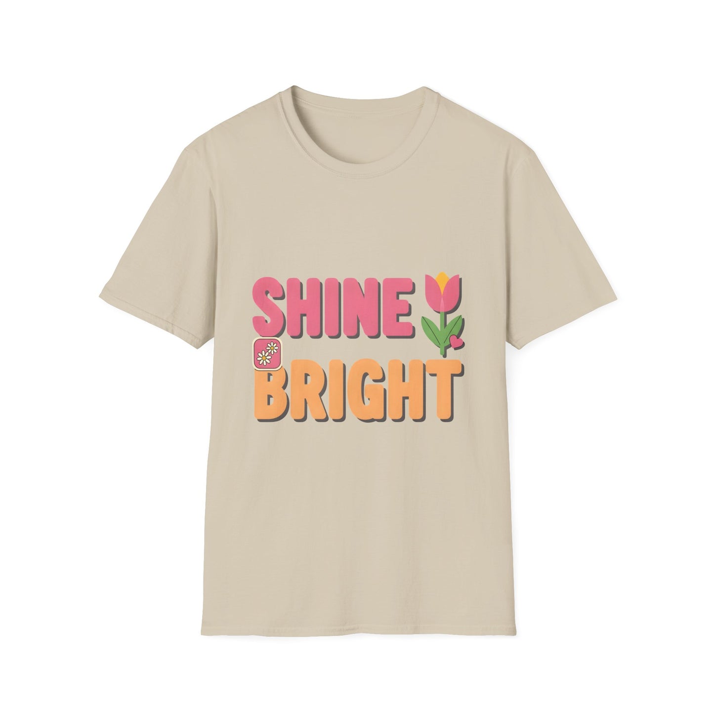 Shine Bright , Unisex Softstyle T-Shirt.