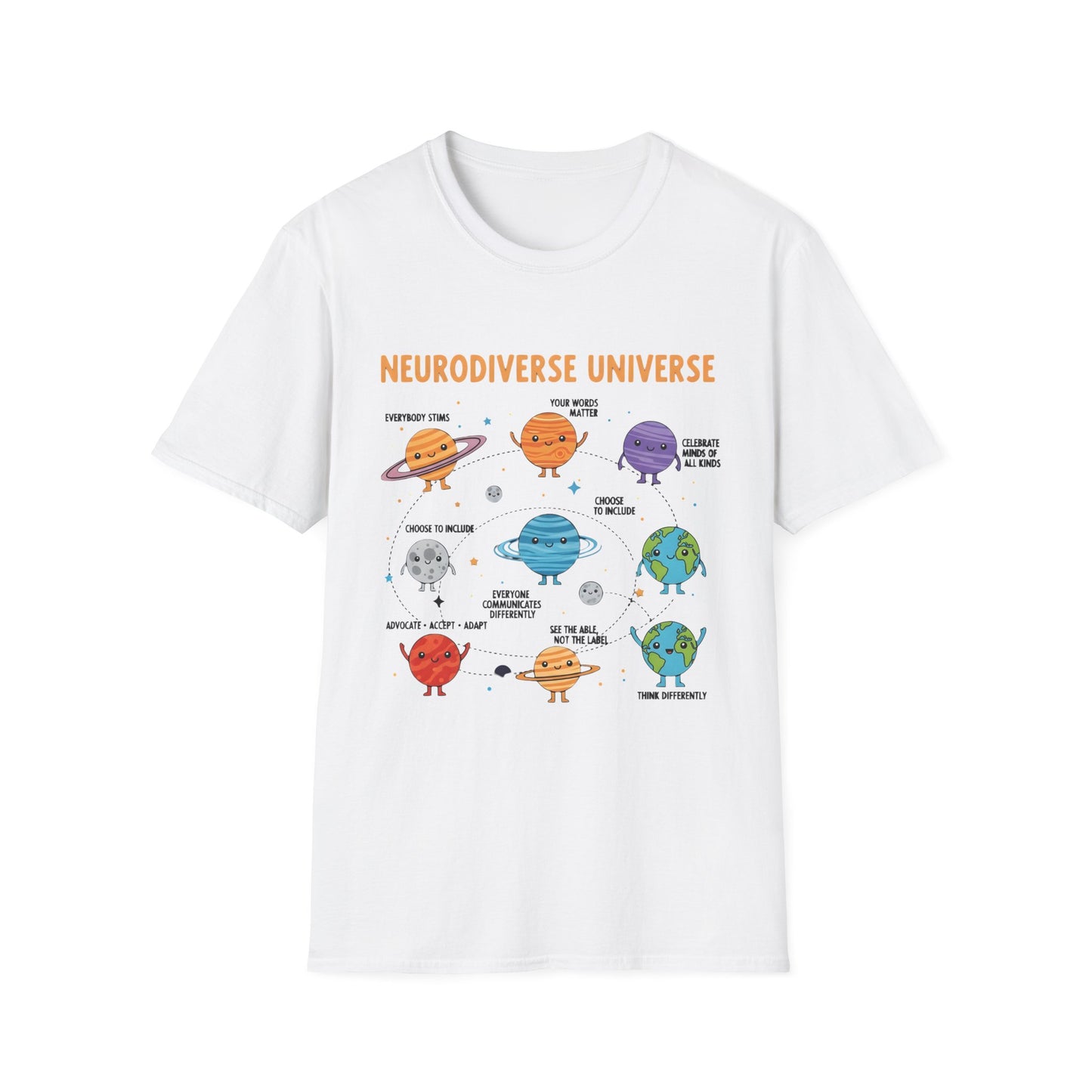 Neurodiverse Universe , Unisex Softstyle T-Shirt.