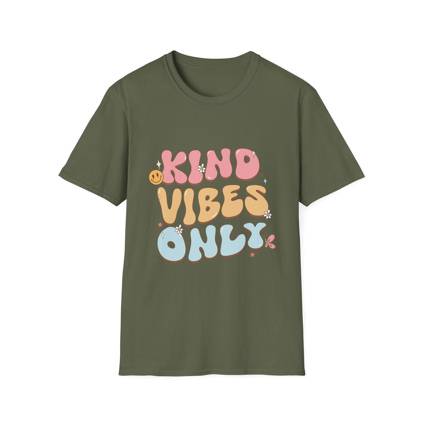 Kind Vibes Only , Unisex Softstyle T-Shirt.