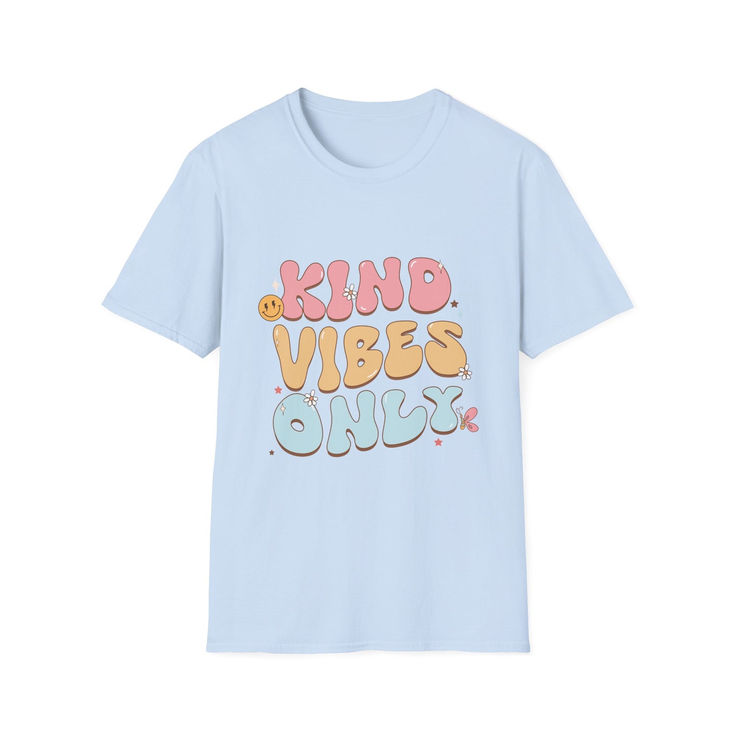 Kind Vibes Only , Unisex Softstyle T-Shirt.